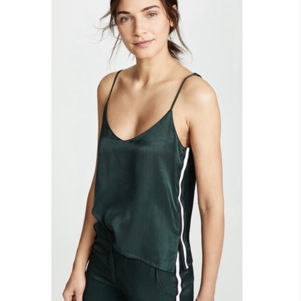 • Nice Martin • Sarah Spaghetti Strap Cami in Emerald Green - Size Large